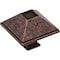 Jeffrey Alexander 1-1/2" Overall Length Distressed Oil Rubbed Bronze Square Tahoe Cabinet Knob 602DMAC - alternate 1